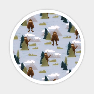 Big Foot Hide and Seek in the Mountains Blue Magnet